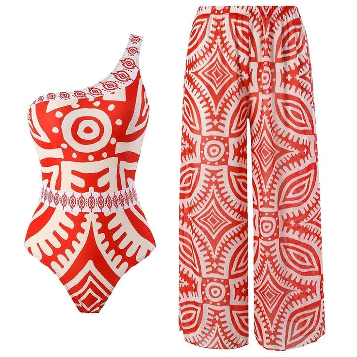 Bimba Monokini With Wide Leg Pants Set